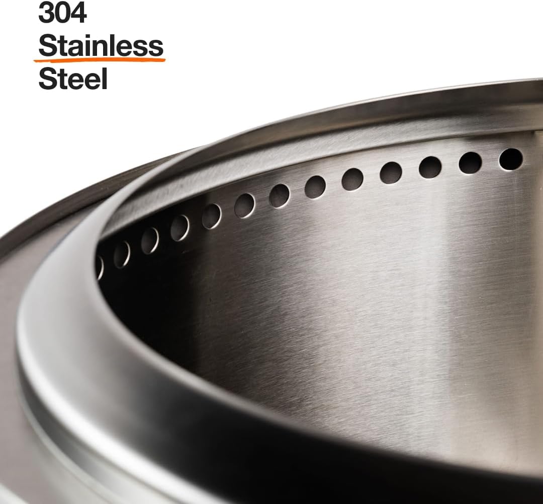 Solo Stove Bonfire Essential Bundle | Smokeless Fire Pit with Stand & Lid, Ideal for 4–6 People | Portable Wood Burning, Removable Ash Pan, Stainless Steel, 16.75