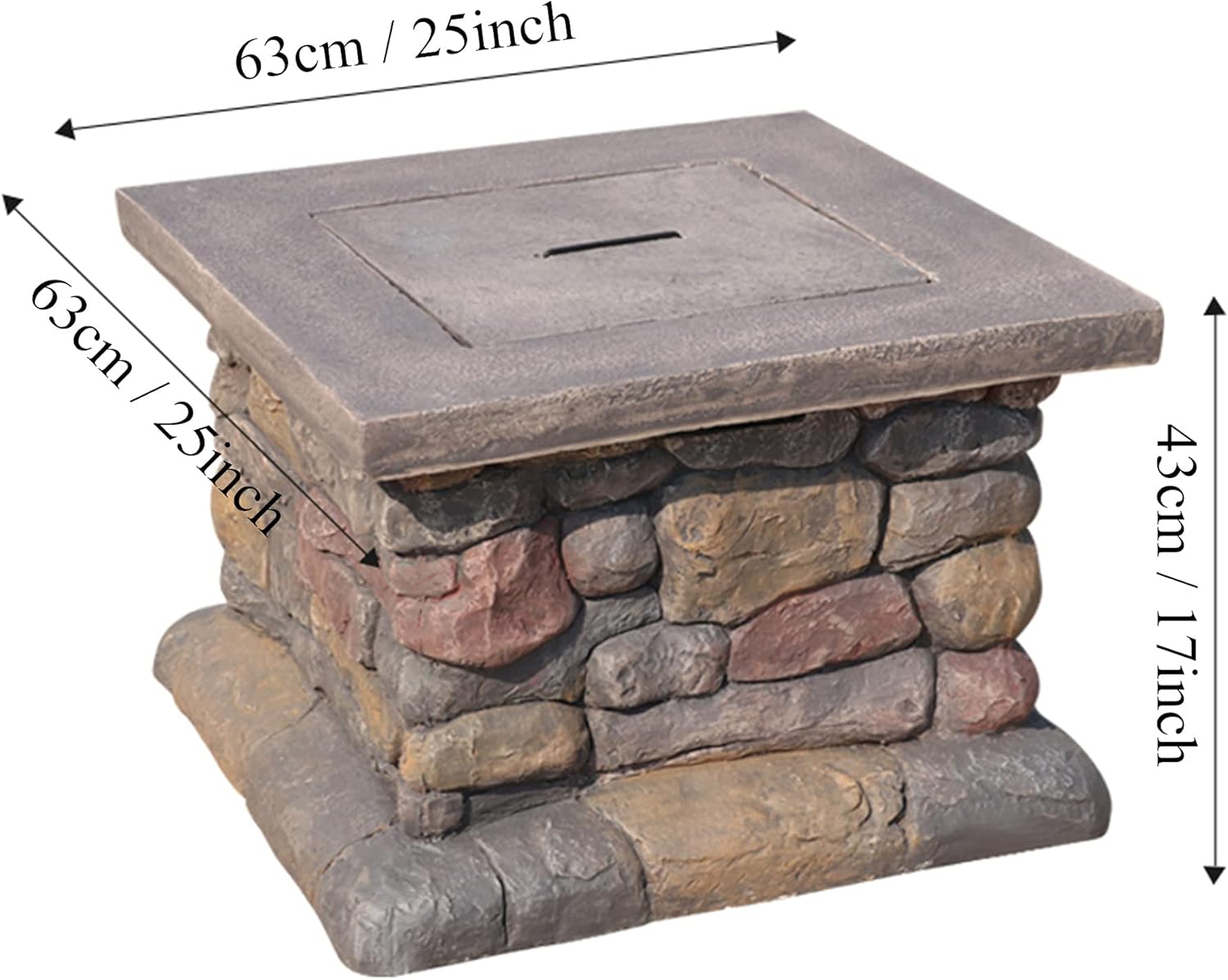 Wood Burning Fire Pit, Outdoor Fire Pits Table,Spark Screen Cooking Grate Poker, Patio Bonfire BBQ Grill Firepit Bowl