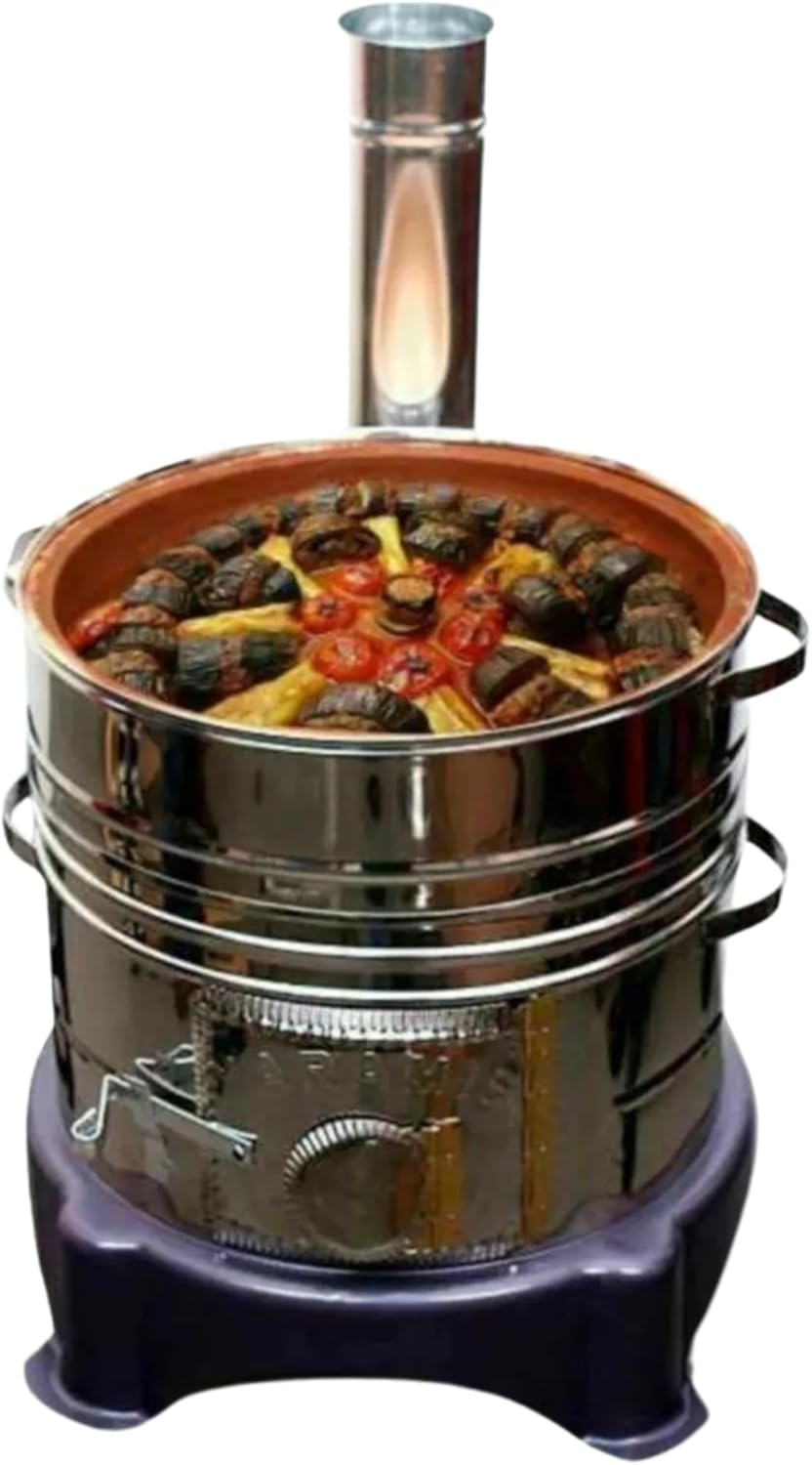 Multipurpose Clay Grill and Stove with Accessories, 15 in (38 cm), 16 in (40 cm)