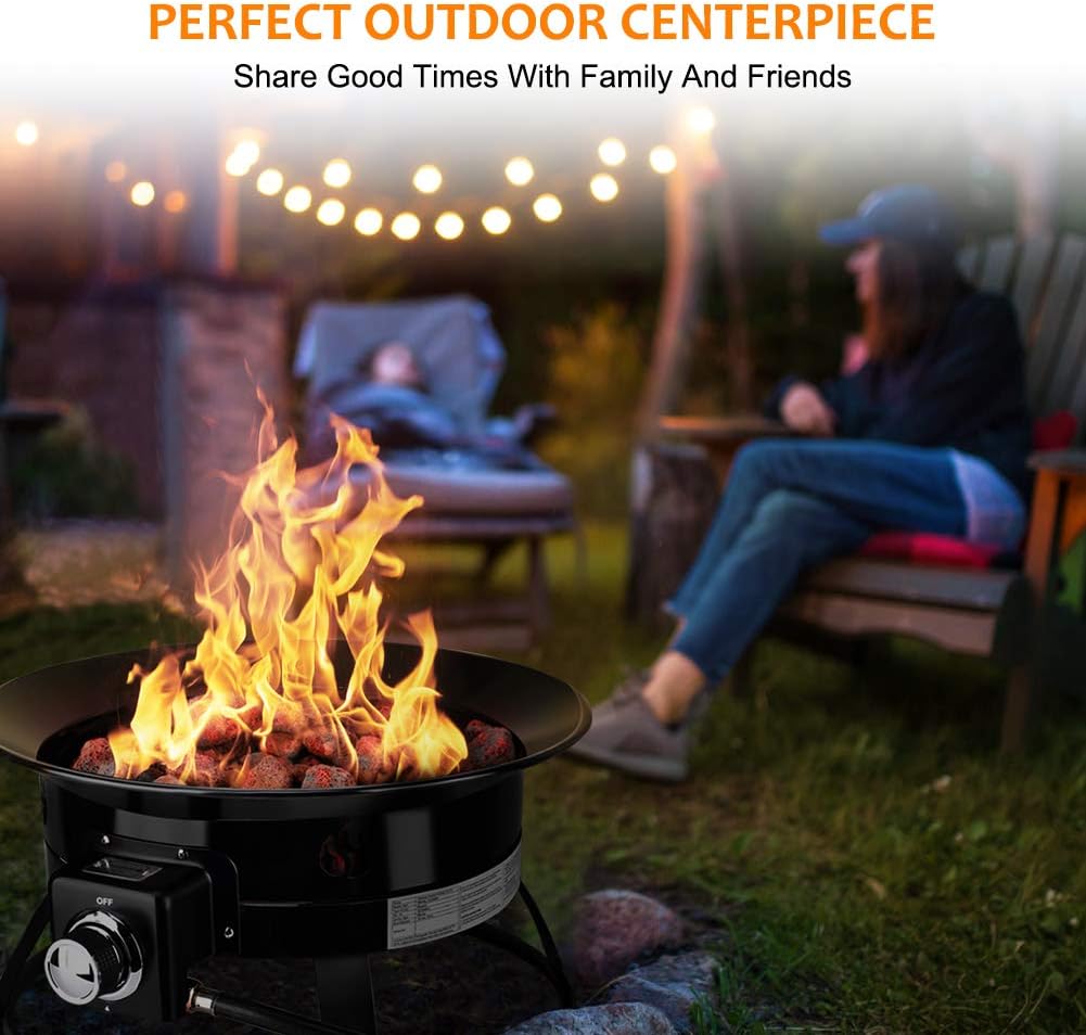 CAMPLUX Outdoor Propane Fire Pit Set