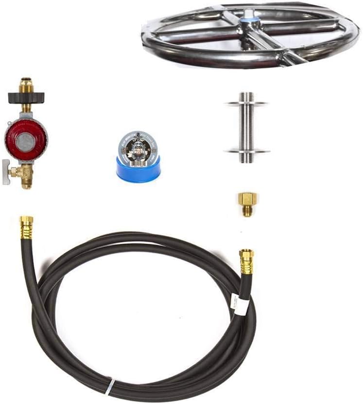 EasyFirePits CK Kit Basic DIY Build Your Own Propane Fire Pit Kit w/o Burner (Ring Burner, 6.00)