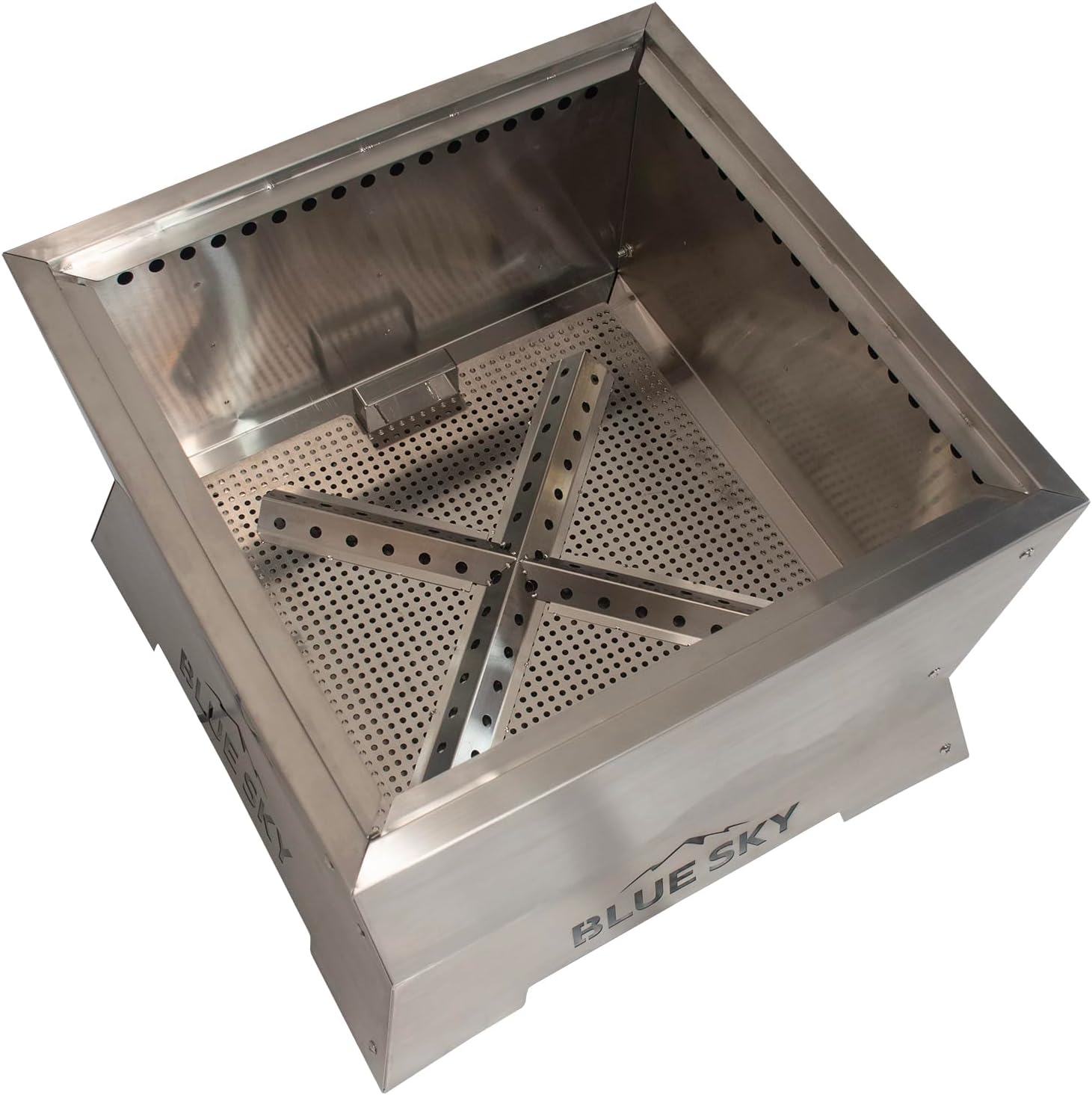 Blue Sky Outdoor Living Fire Pit - 22.00 x 16.00 Square Peak Smokeless Fire Pit with Stainless Steel Construction & Removable Ash Catch