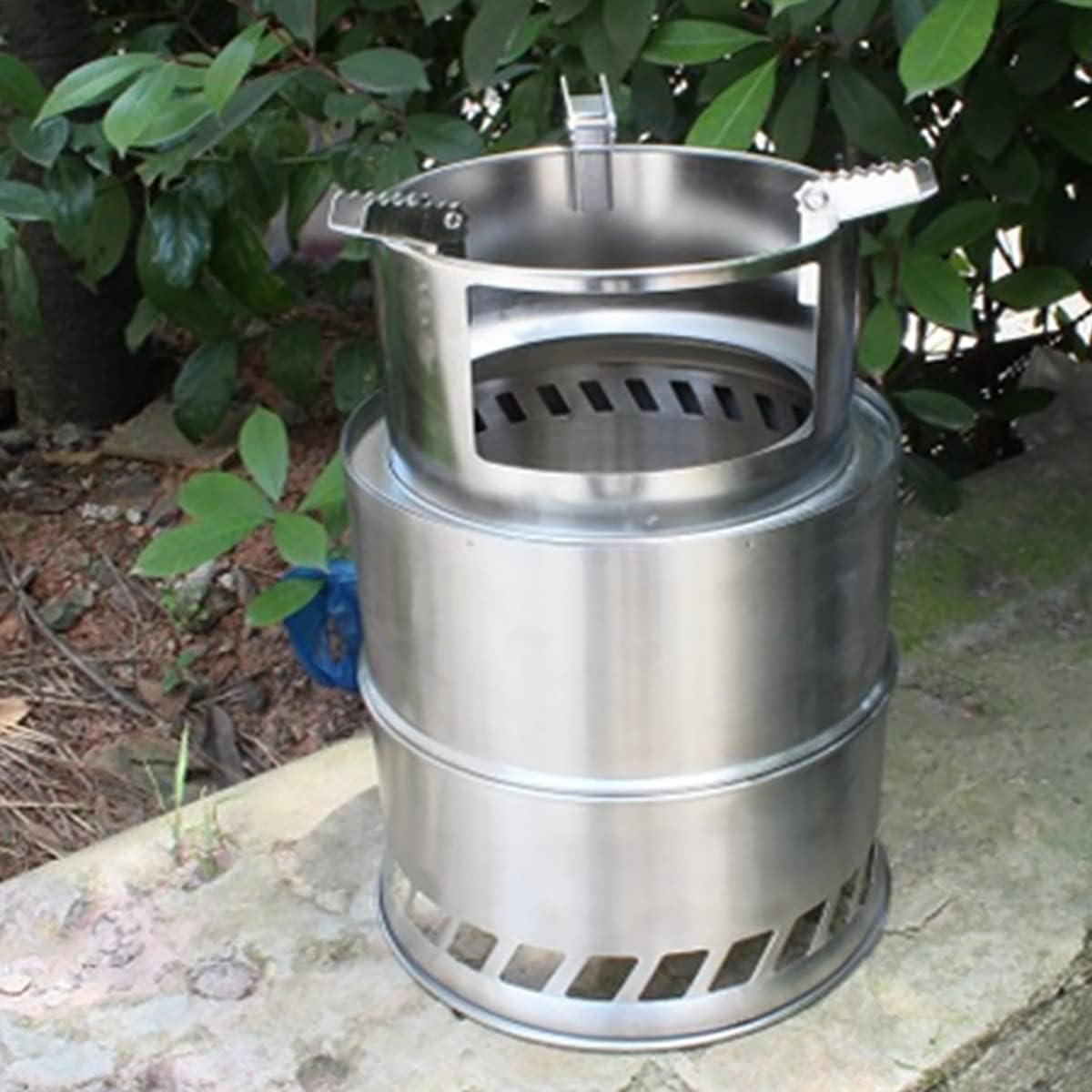 Wood Stove,Stainless Steel Camping Backpacking Stove,Bonfire Fire Pit, Outdoor Wood Burning Firepit, with Portable Carry Bag, for Camping, Cooking, Heating