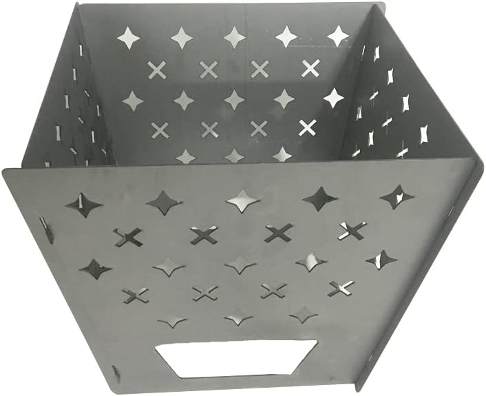 Stainless Steel Collapssible Fire Pit, Folding Firepits for Outside Wood Burning, Foldable Outdoor Accessories for BBQ Camping Travel or Picnic, Foldable Fire Pits Bonfire of Backyard, 5pcs