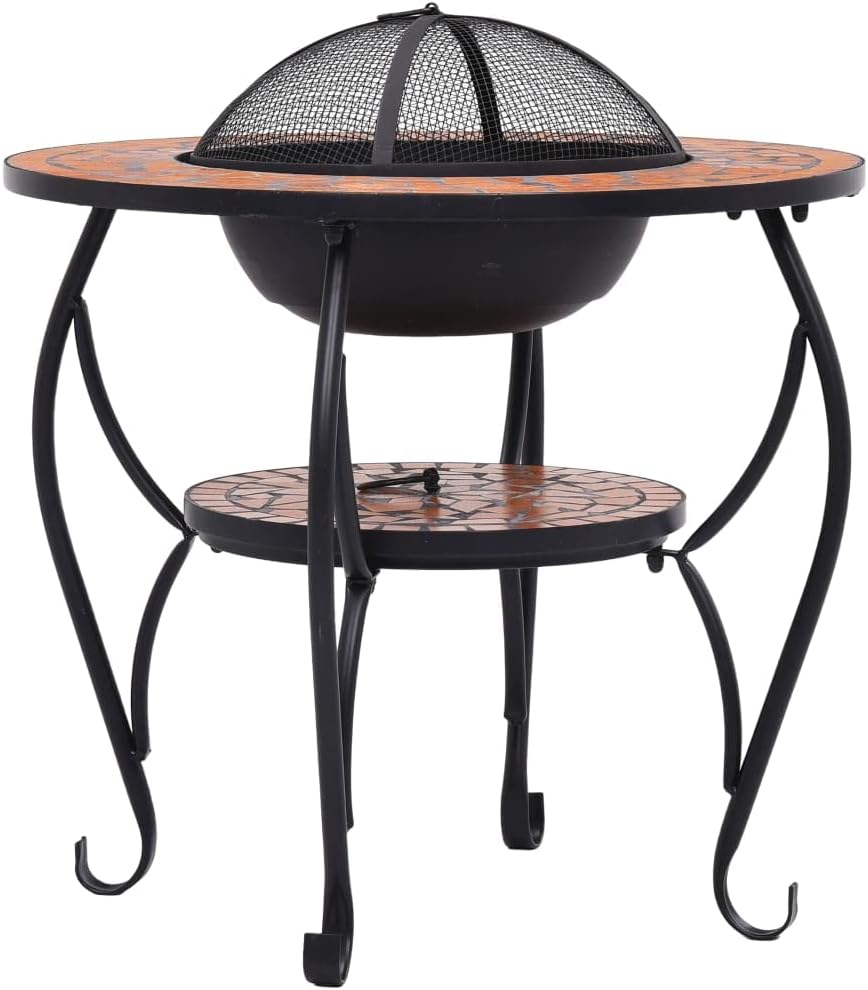 SKM Mosaic Fire Pit Table Terracotta 26.8
