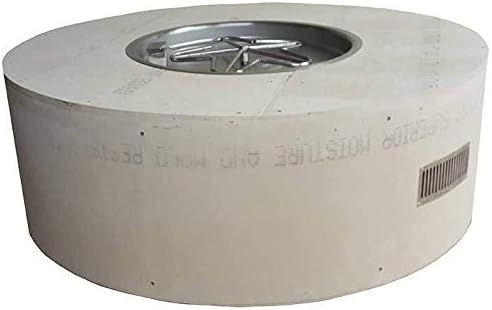 HPC Fire Round Unfinished Gas Fire Pit Enclosure with Match Lit Kit (U54R-MLFPK25CEK-LP), Propane, 54-Inch