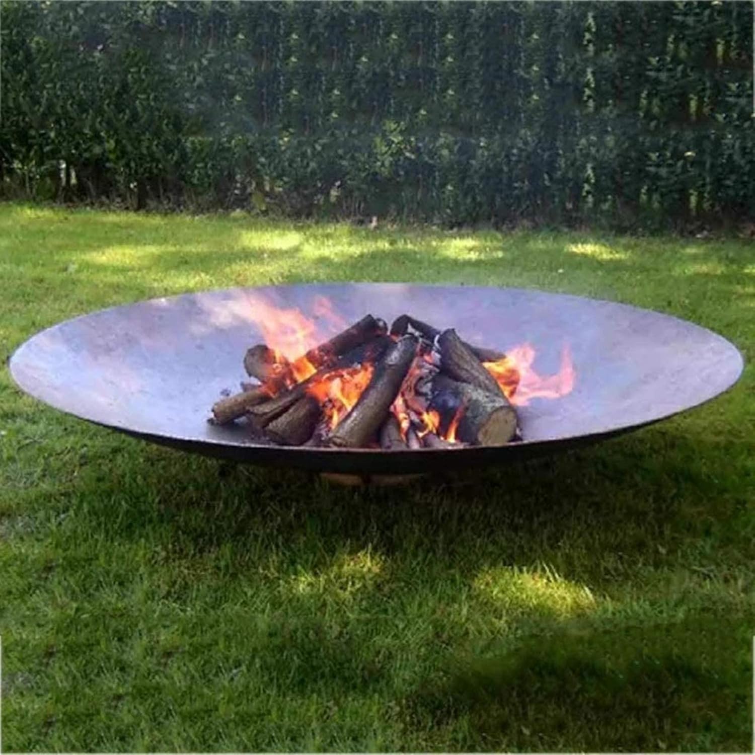 Large Outdoor Fire Pit,Outdoor Heater Wood Burning,Oversize Round Firebowl,Heavy Duty Metal Fireplace for Charcoal Burning,Heavy Duty Patio Firepit
