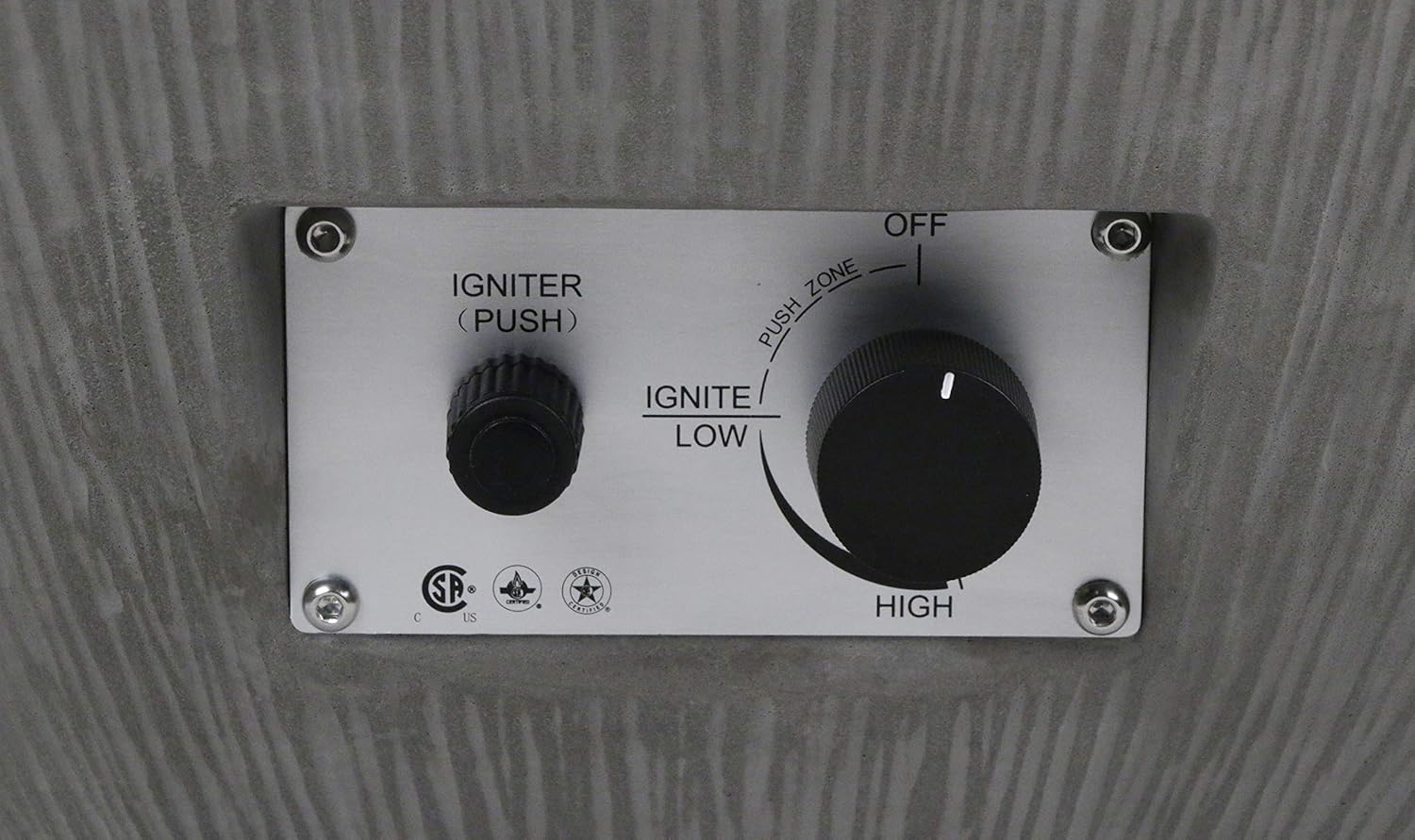 Pyromania Shangri-La Outdoor Concrete Fire Pit Bowl, 41 Inches Round - Propane Model in Slate Gray Color