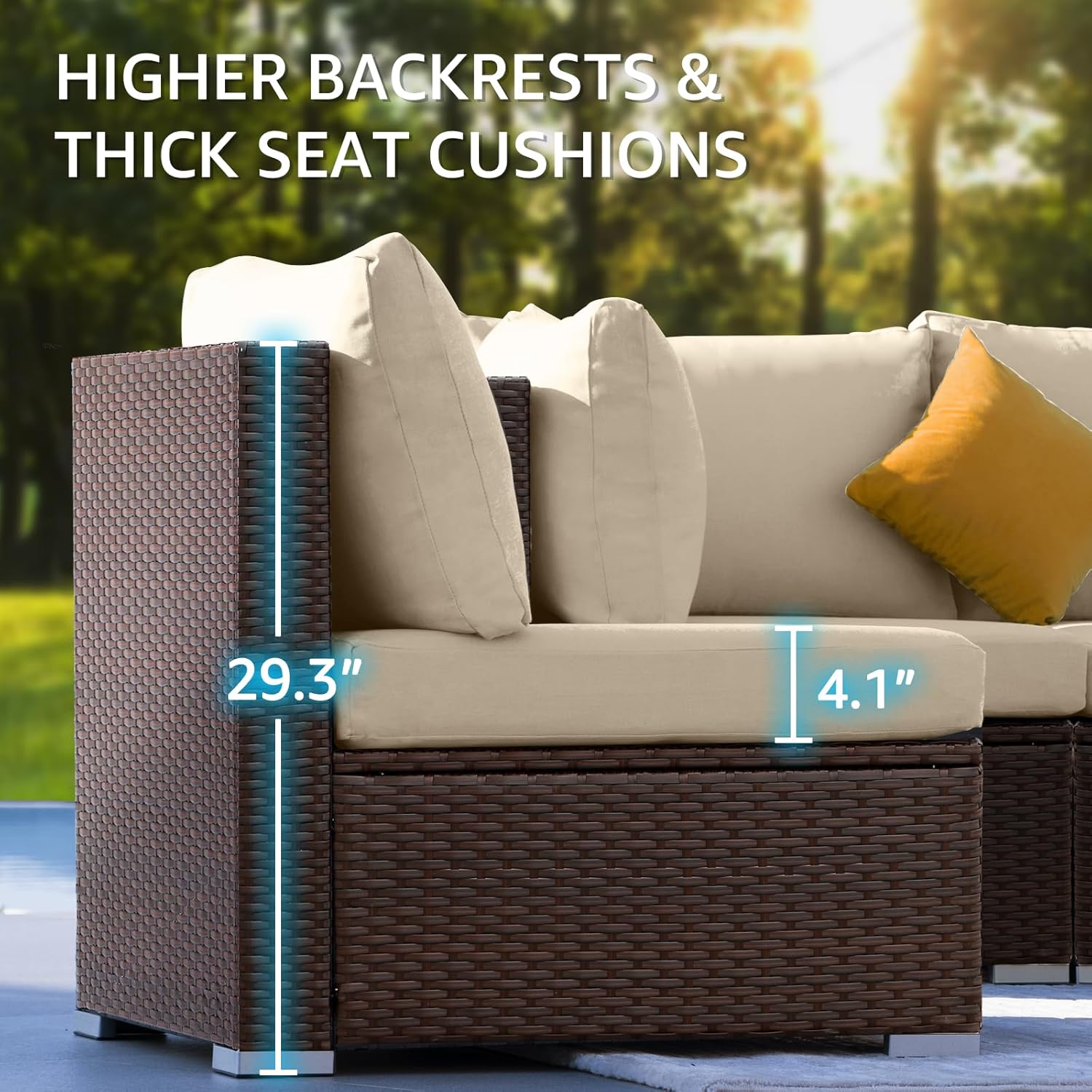 NICESOUL 9 Piece Outdoor Patio Fire Pit Sets, Extra-Large 29.3