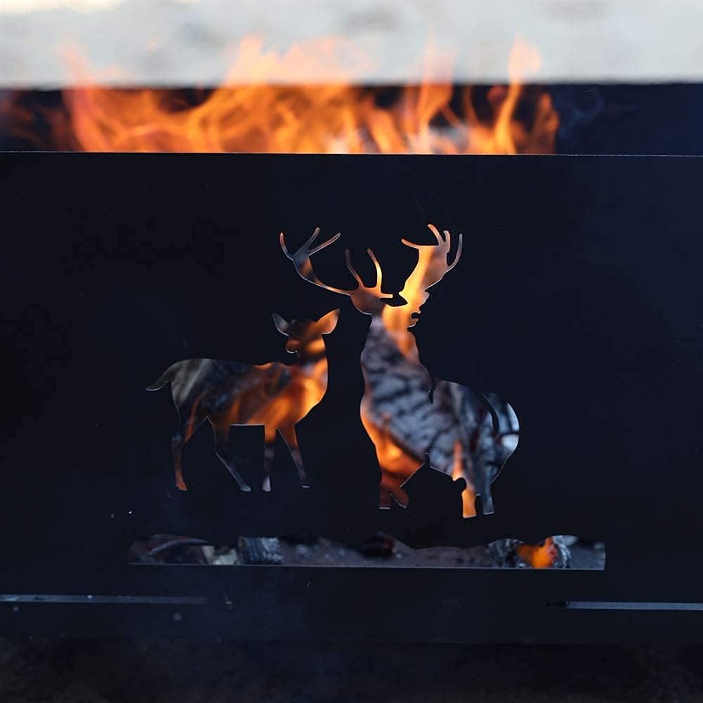 Portable Plug Fire Pit, Heavy Duty Outdoor Living FirePit and Fireplace Blowers Large Hand Wood Bellows 19