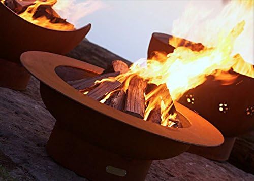 Fire Pit Art Saturn Wood Fire Pit with Lid (Saturn-lid)