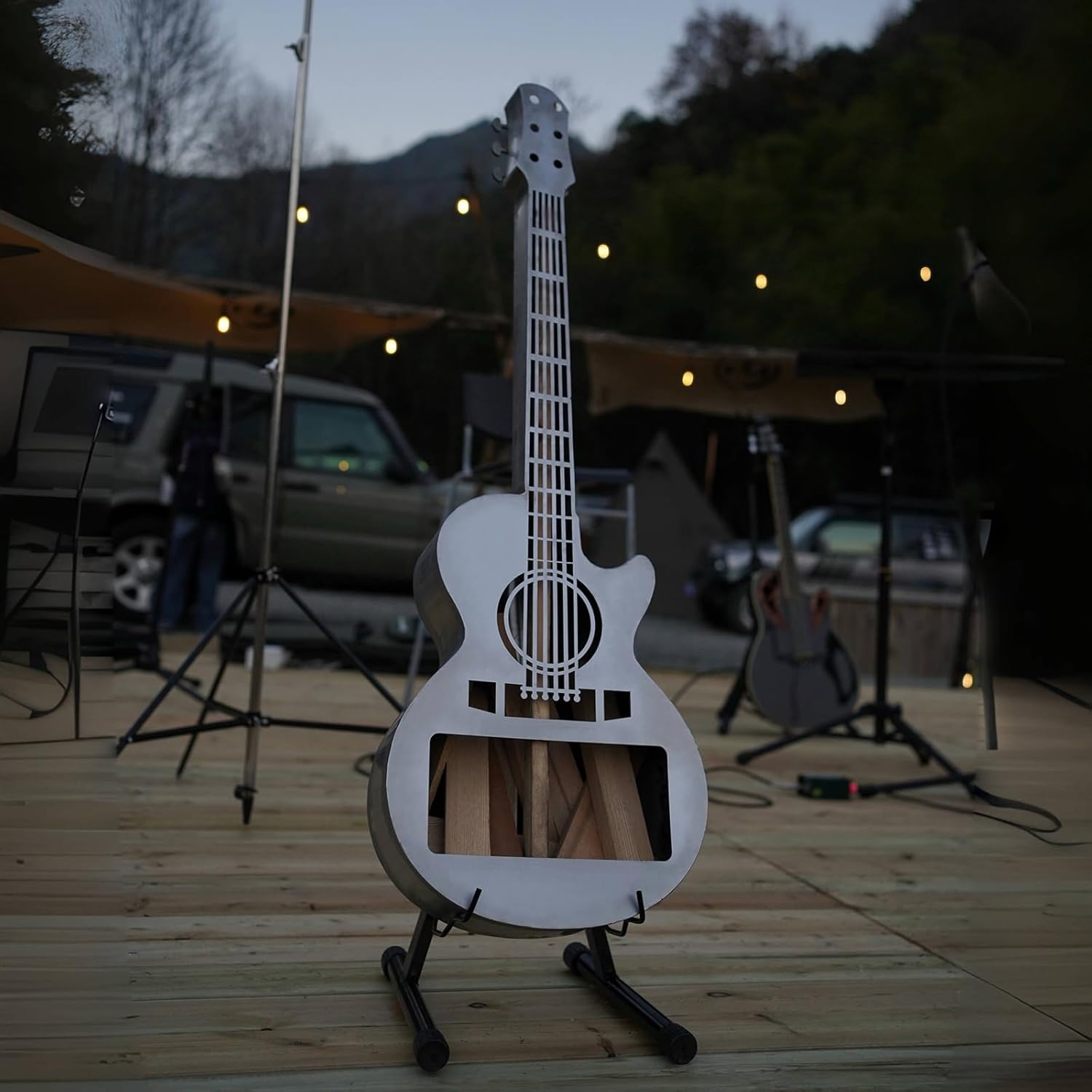 Guita Fire Pit Outdoor Solo Stove Stainless Steel Wood Burning-Includes Removeable Ash Pan,Stand and Carry Bag for Patio Yard Camping,Garden Picnic,Heating,Bonfire