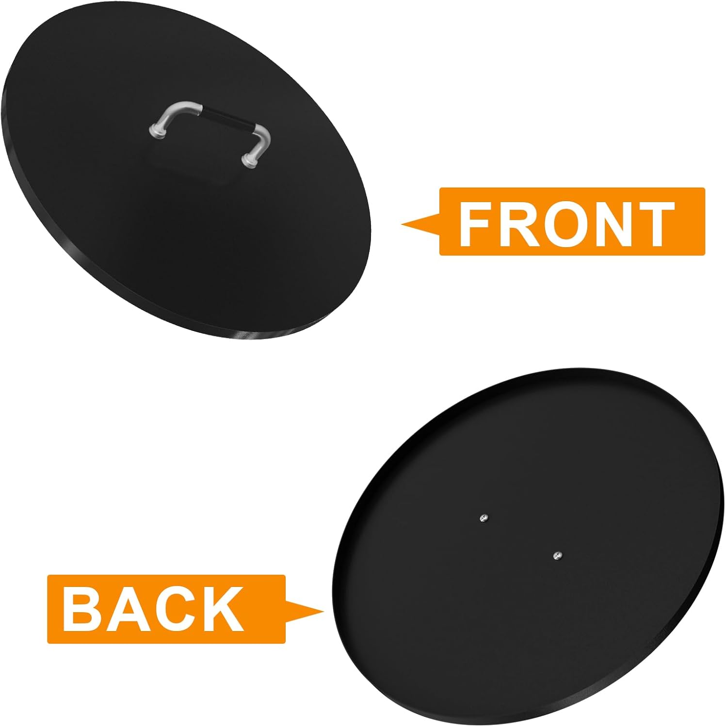 28 inch Universal Fire Pit Metal Cover for Outdoor Round Patio Fireplace, Snuffer Lid for Outdoor Round Built in Stone Firepit, Rust Resistant Coated Steel Fire Pit Ring Cover, Heat Resistant