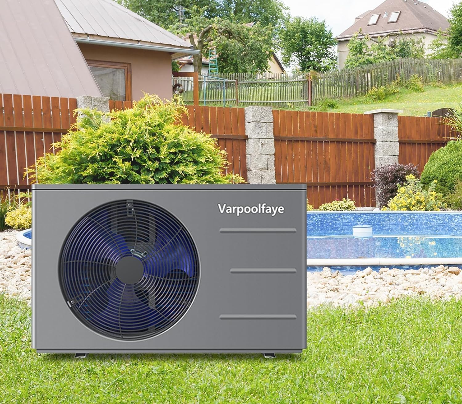 40000 BTU Pool Heater for Above Ground Pool,12000 Gallons Electric Pool Heater for Inground Pool,WiFi Control,Heating and Cooling Pool Heat Pump 220V 60HZ