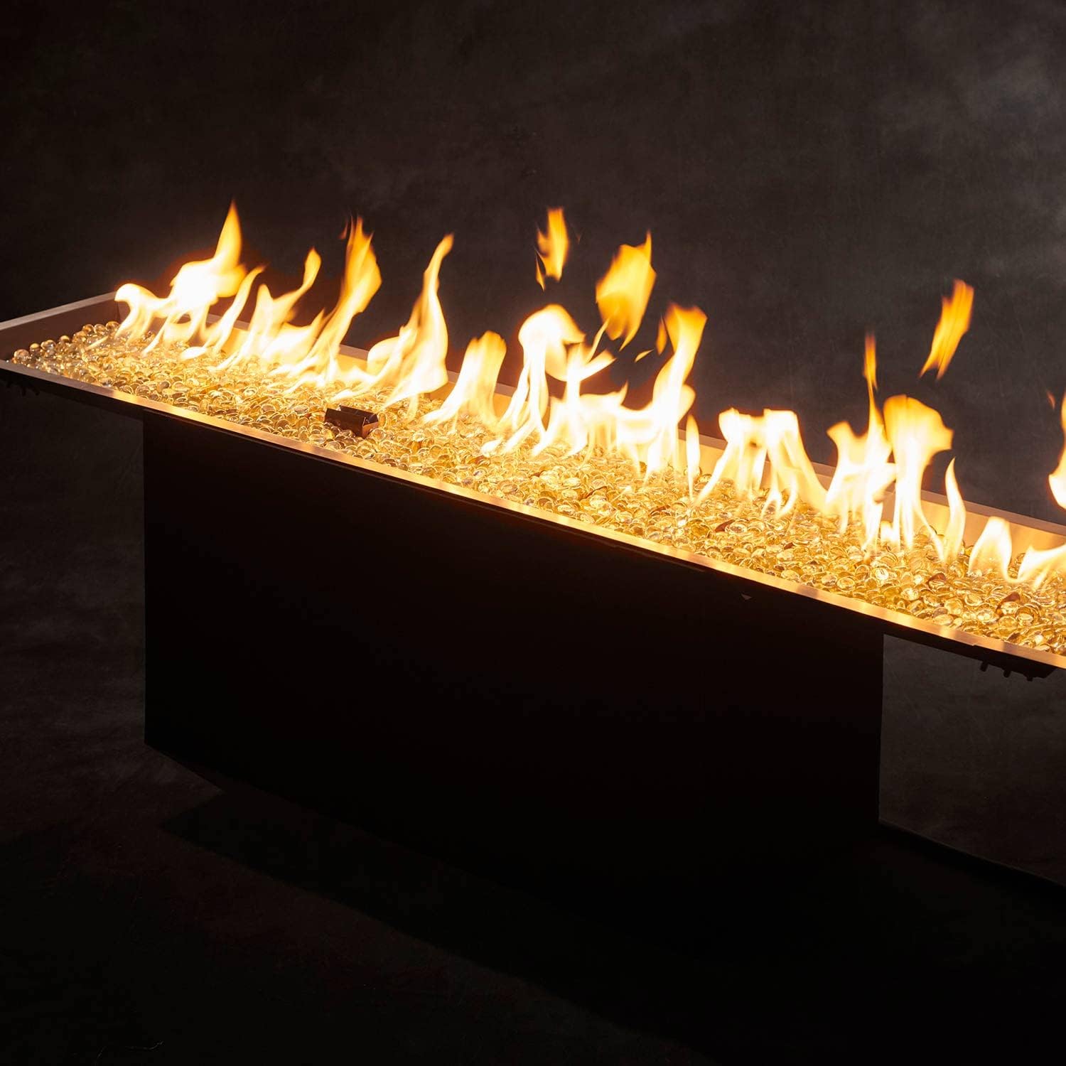 The Outdoor GreatRoom Company Linear Crystal Fire Plus Spark Ignition Fire Pit Burner Kit (CFP1264), 12x64-Inches