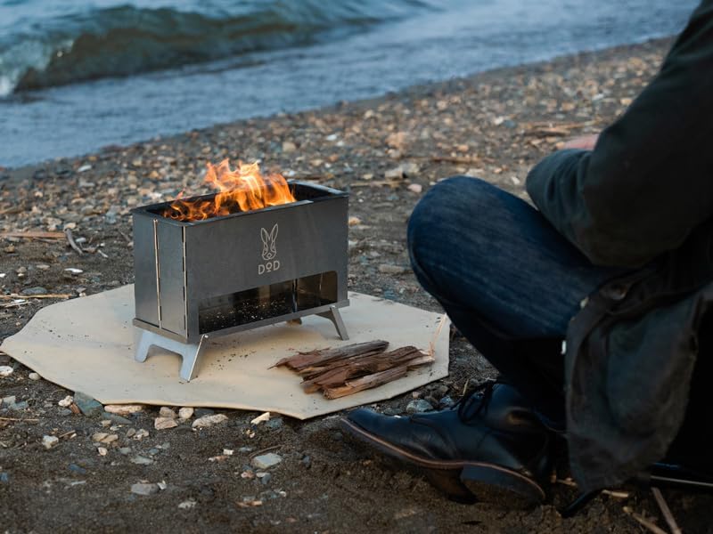 DOD Pera Moe Portable Fire Pit - Wood Burning for Camping, Backyard, Patio, Picnic