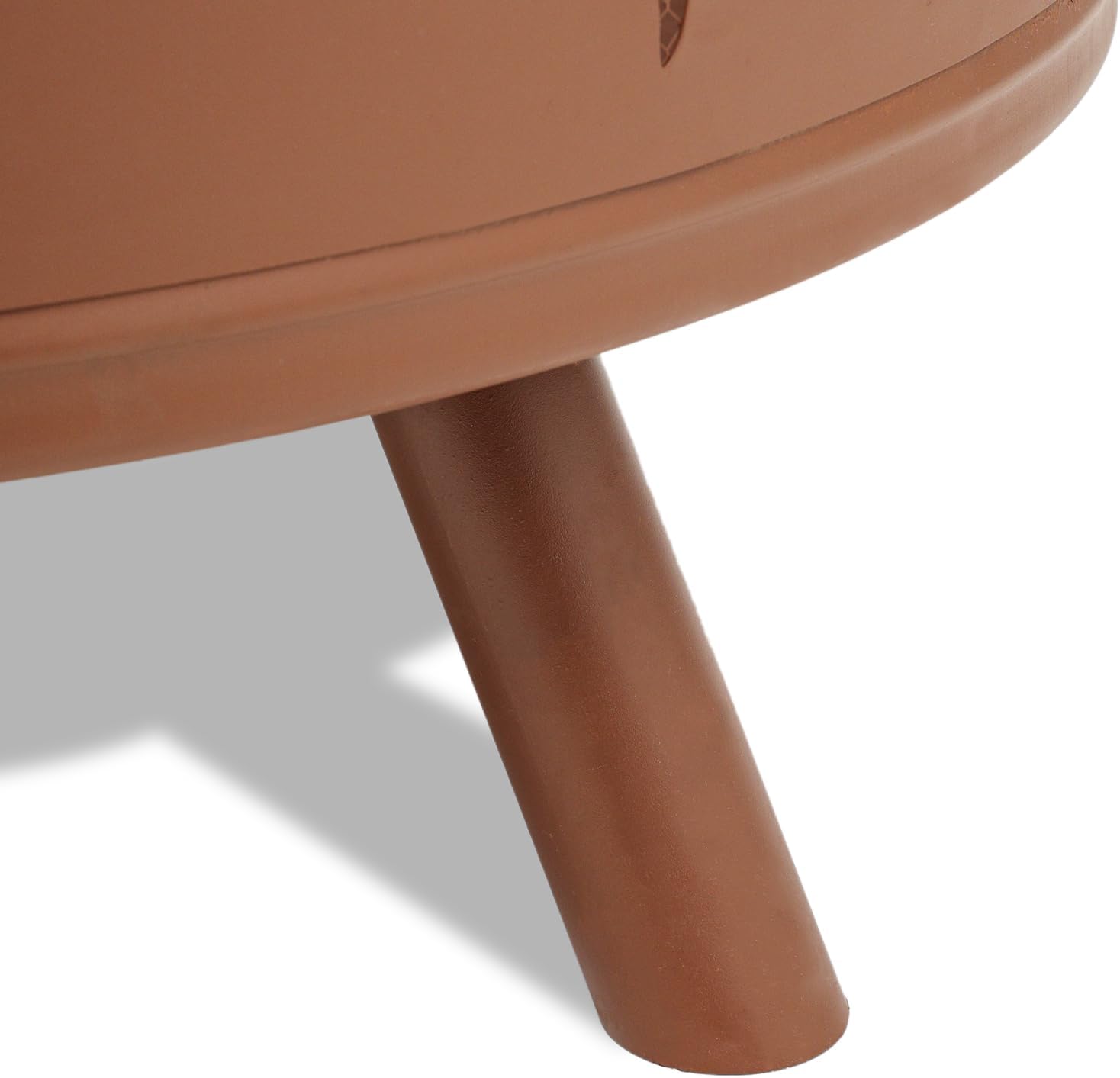 Magshion 32 Inch Fire Pit, Round Wood Burning Outdoor Firepit with Mesh Cover, Fire Poker, Grate, Maple Leaf Cutout Design, for Backyard Bonfire Picnic Party