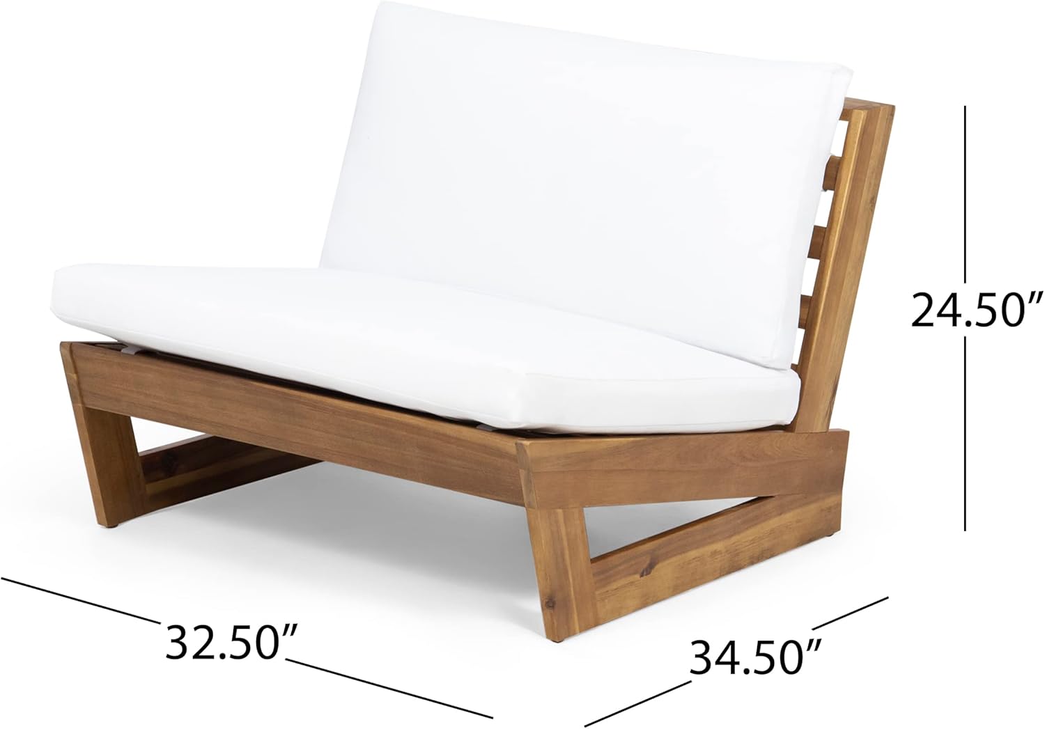 Christopher Knight Home Sherwood Acacia Wood Outdoor Lounge Chairs and 50,000 BTU Square Propane Fire Pit, 32.5 