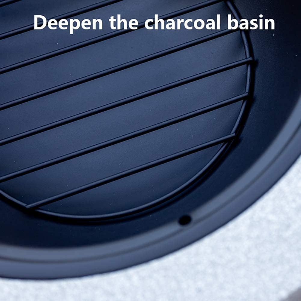 Fire Bowl Fire Pit, 60 cm with BBQ Grill Shelf with an Edging of Artificial Stone Best Gift