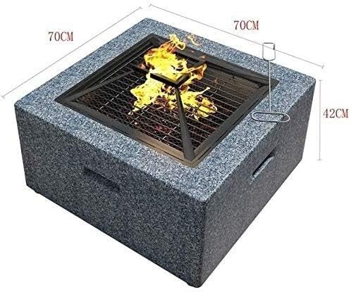 Fire Pits Outdoor Wood Burning Fire Pit Outdoor Wood Burning Table d, Terrace Patio Camping Fire Pit Outdoor Courtyard Villa Heating Stove with Cover BBQ Cooking for Outside Camping