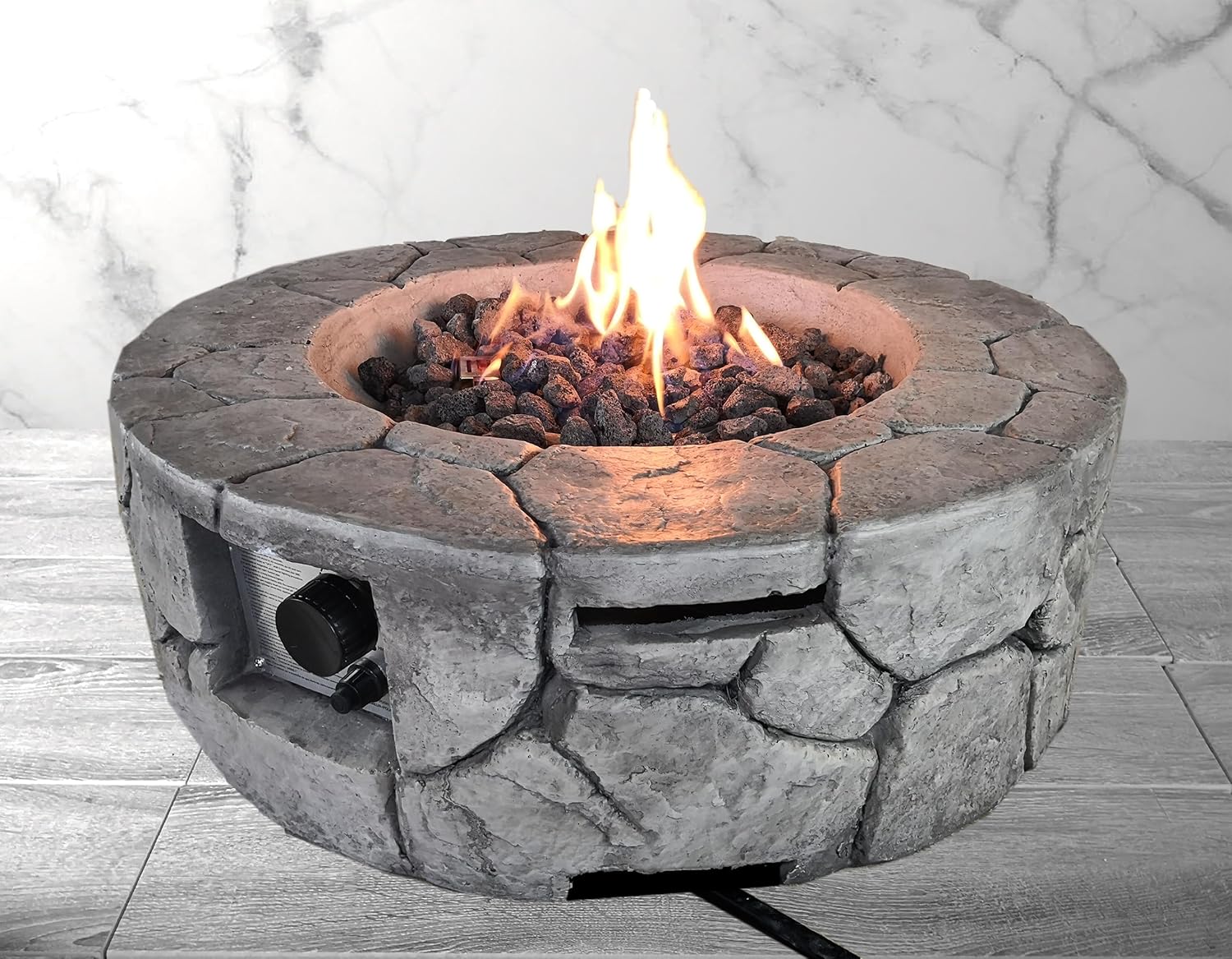 Modern Living Source International 9'' H x 28'' W Fiber Reinforced Concrete Outdoor Fire Pit(Stone Gray)