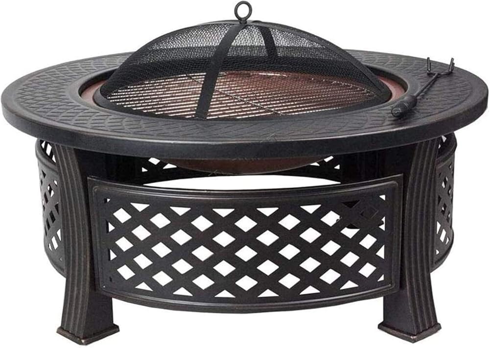 Outdoor Fire Pit Outdoor Fire Pit - 31 Inch Large Bonfire Wood Burning Patio & Backyard Firepit for Outside with Spark Screen