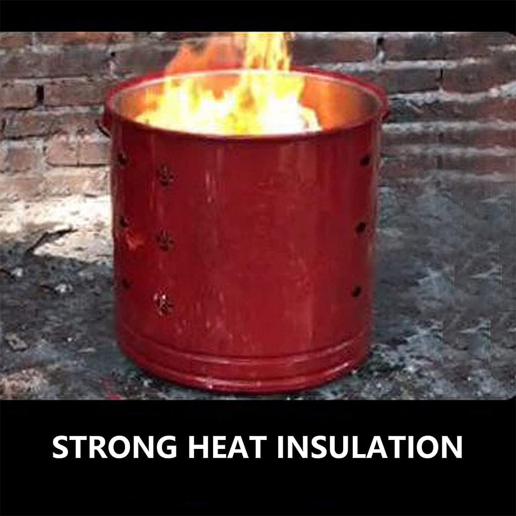 JNYB Burn Bin with Liner Stainless Steel Incinerator Burn Barrel Cage Ash Bucket Fire Pit Wood Burning Pit Can Burn Garbage, Paper, Leaves,36.5x38cm