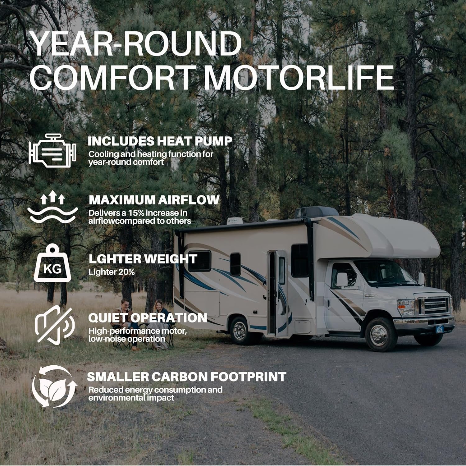 24V Air Conditioner with Heat 9500 BTU, Universal AC Unit RV Roof Top Air Conditioner Heater Combo, Quiet 24 Volt Camper A/C Unit, Heating & Cooling For Crane Truck Trailer Caravan Loader Excavator