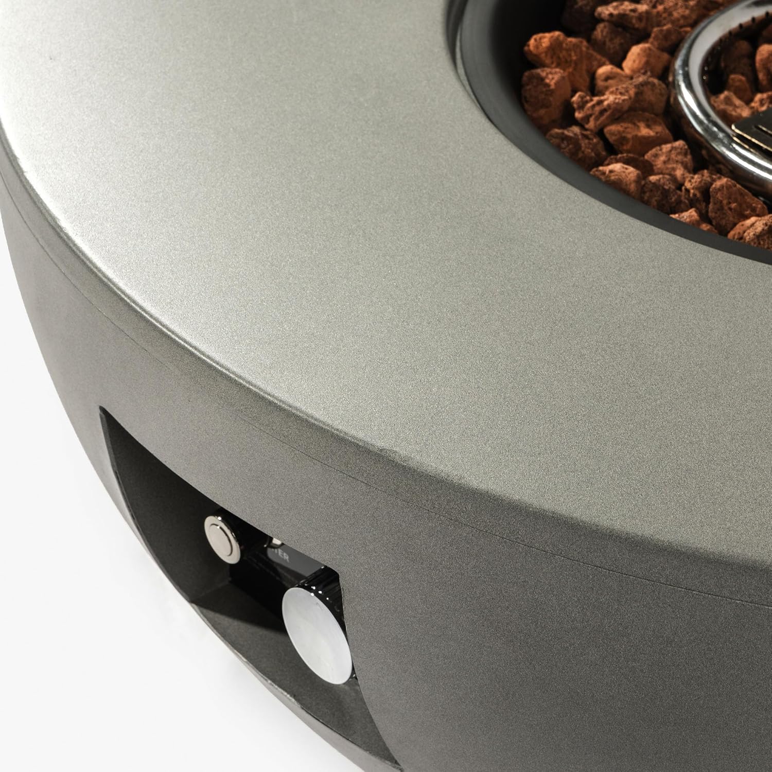 Steel Propane Fire Bowl Outdoor Round Propane Fire Pit with Tank Holder