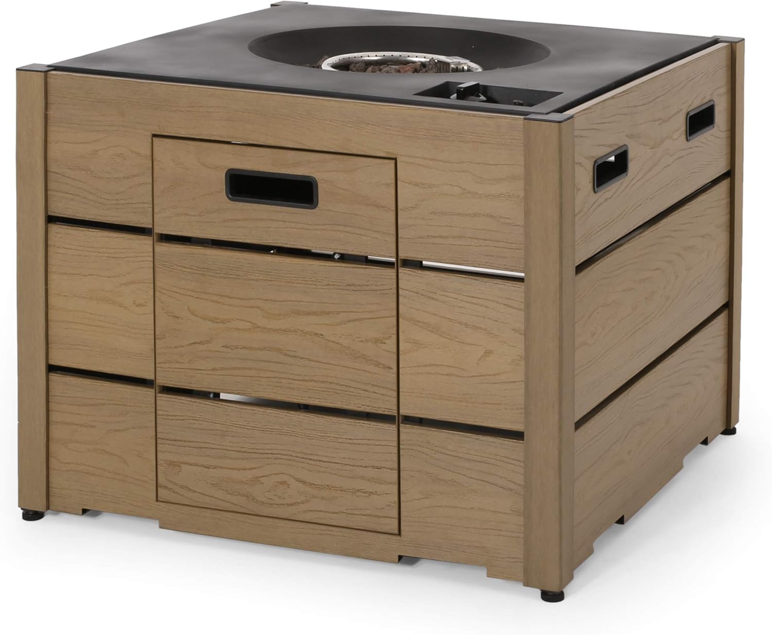 Christopher Knight Home Archie Outdoor 40,000 BTU Square Fire Pit, Brown