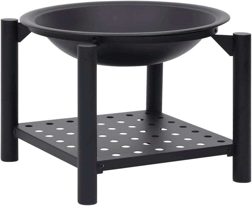 Outdoor Fire Pit Bowl Outdoor Wood Burning Grill, Fire Pit with Poker 21.3