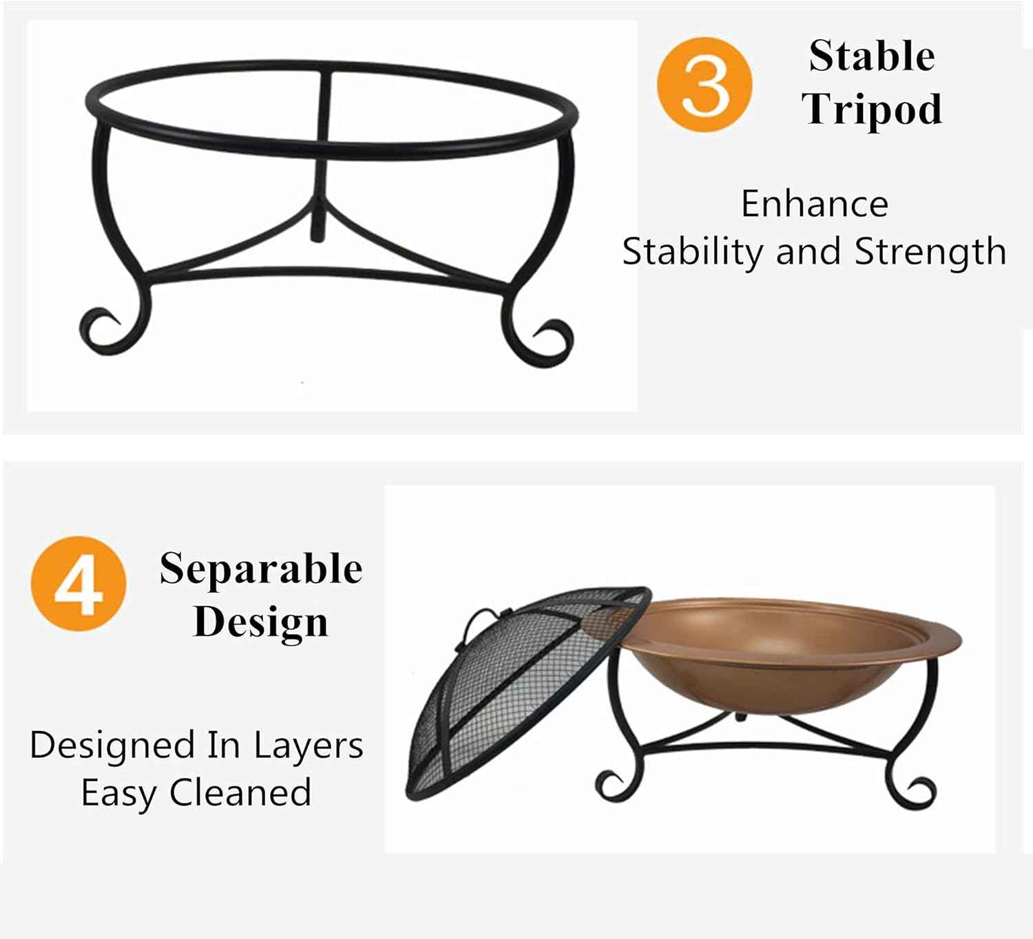 Garden Wood-Burning Fire Pit Bowl Terrace Table Set,Outdoor Fireplace Wood-Burning