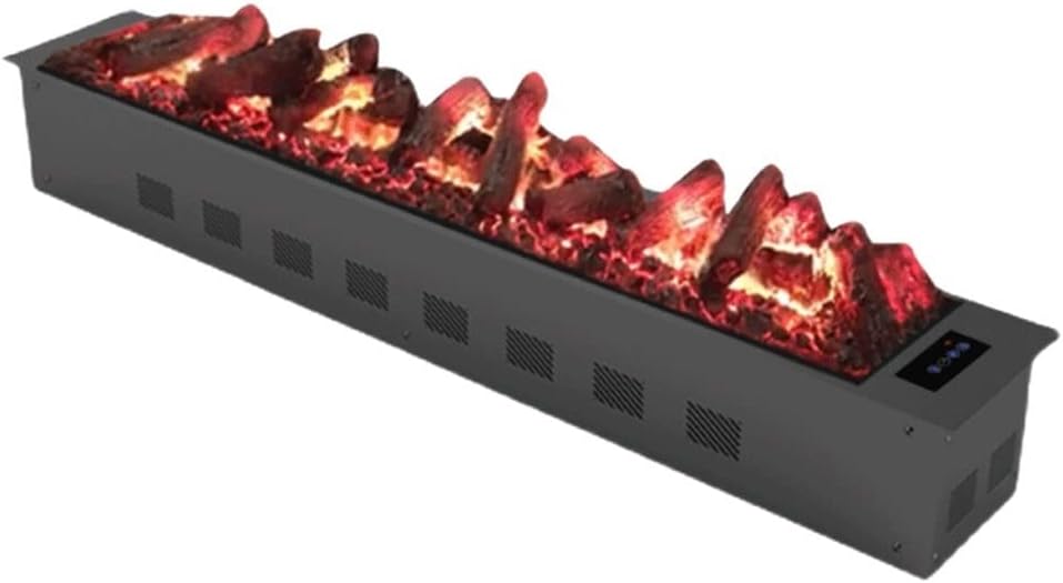 3D Water Vapor Fireplace with Humidifier Flame Embedded 3D Atomization Electric Fireplace Living Room Decoration Charcoal Simulation Flame Home Background Wall Atomization Electric Fireplace(C)