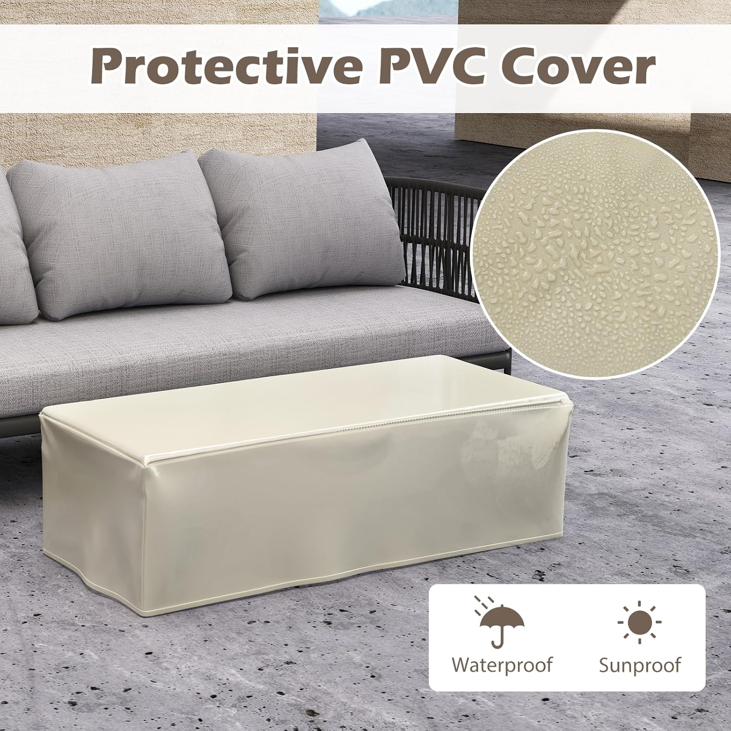 Happygrill 50,000 BTU Propane Fire Pit Table Set, 42.5