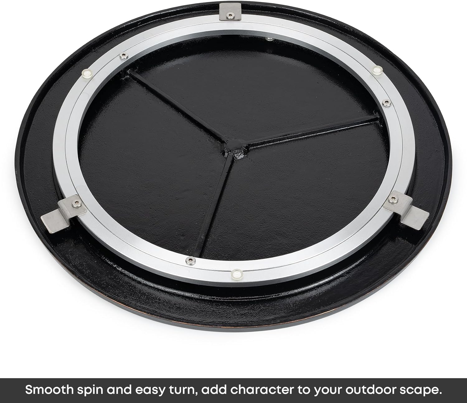 Stanbroil Cast Aluminum Fire Pit Lid, Rust-Free Lid for Outside Fire Pit or Table, Lazy Susan for Agio and TK Classics