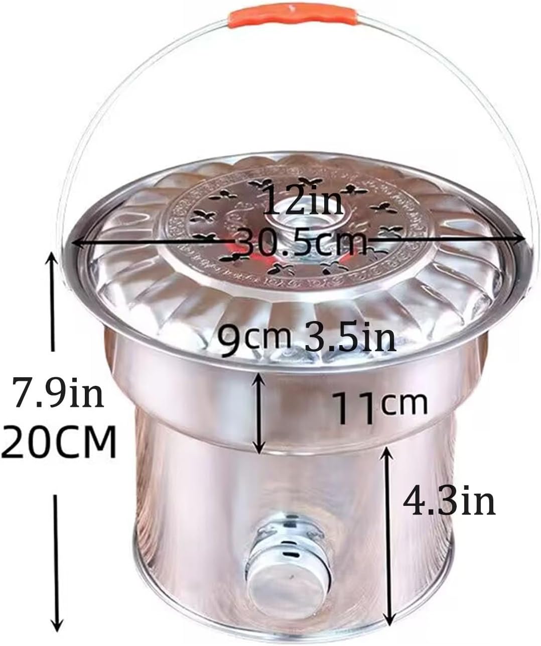 Thicken Incinerator Metal Burn Barrel Portable Campfire Stove with Lid Burn Barrel for Outside Fire Pot Wood Burning Fire Pit for Home and Garden.(with Grill)