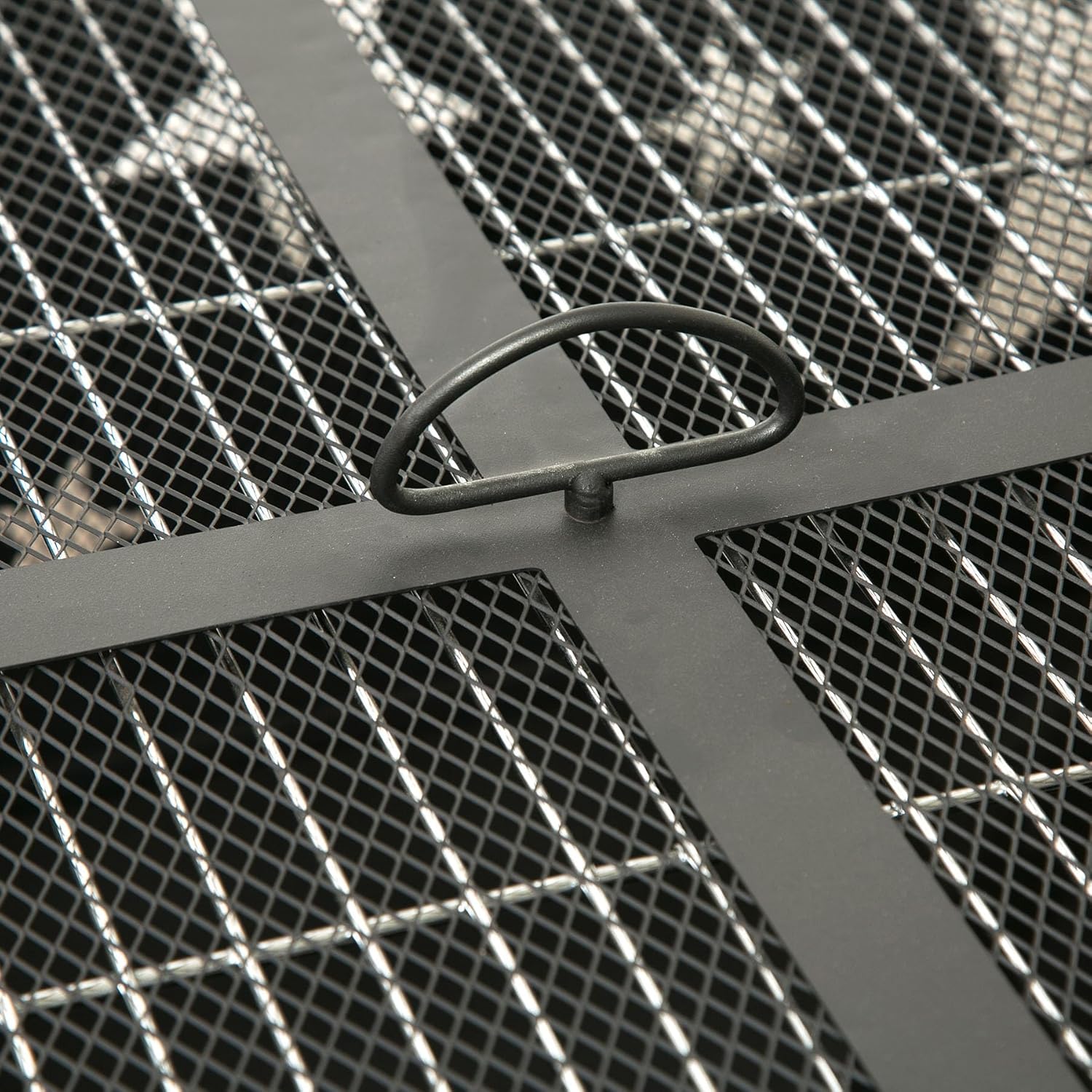 26 Inch Wood Fire Pits & Outdoor Fireplaces with Poker, Patio Fire Pit with Grill, Square Firepits for Outside, Backyard, Camping, BBQ,Steel, Heavy Duty