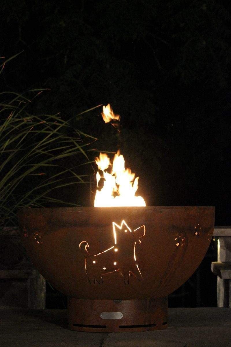 Firepit Art Funky Dog Outdoor Fire Pit Bowl FD 36