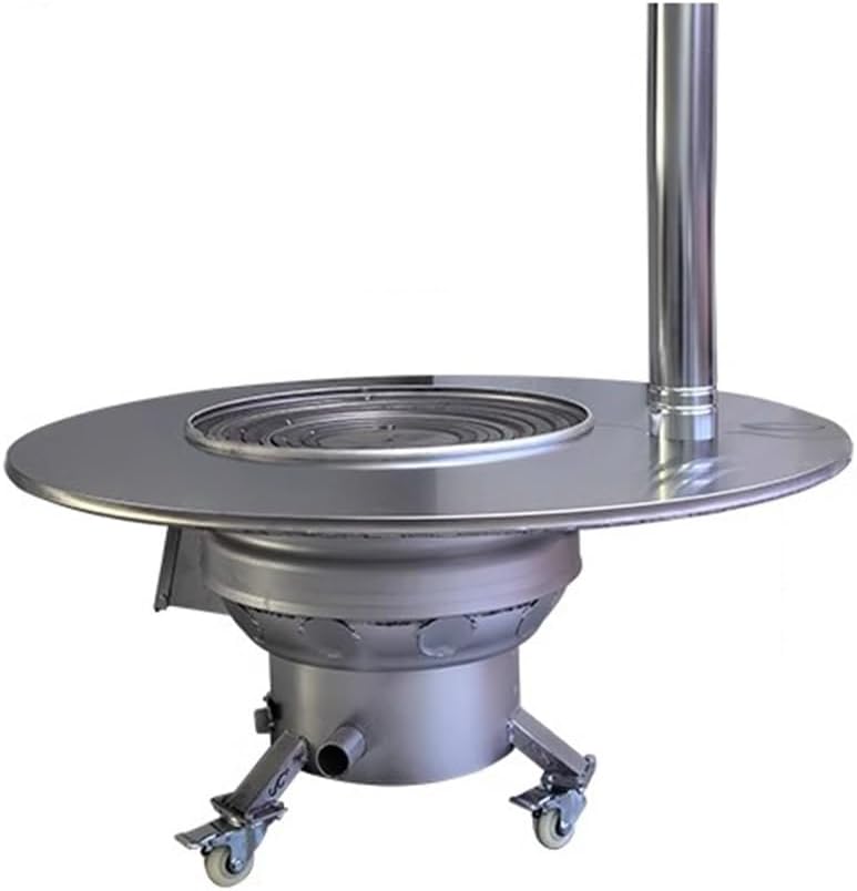 Fire Pits ﻿ Household Wood Stove Rural Wood Stove Rural Movable Pulley Floor Pot Heating Stove with Tabletop Firewood stove(Medium)