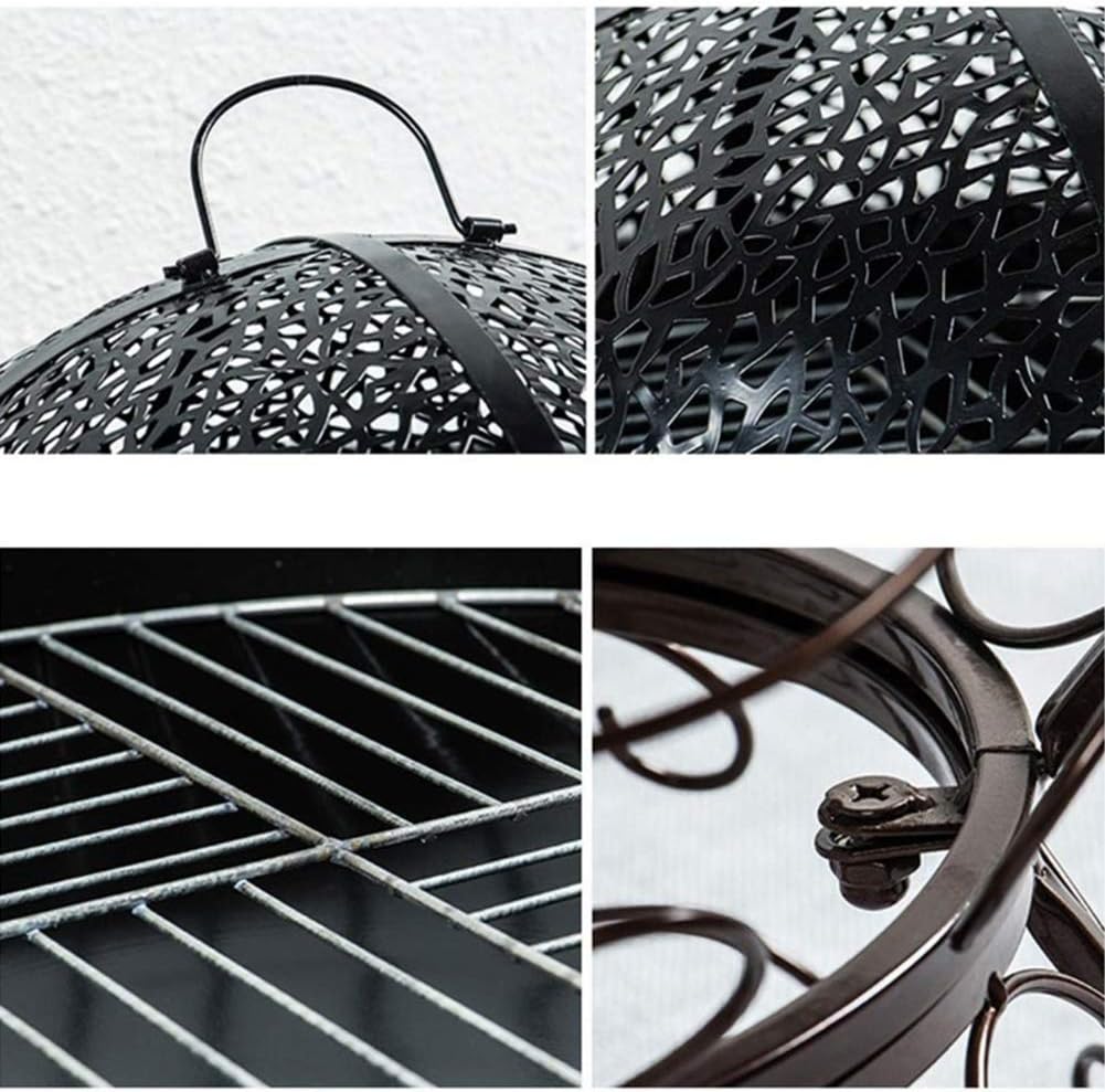 Fire Pit Outdoor Fire Pit Patio Metal Firepit,BBQ Pit Patio Heater Stove Brazier Metal Outdoor