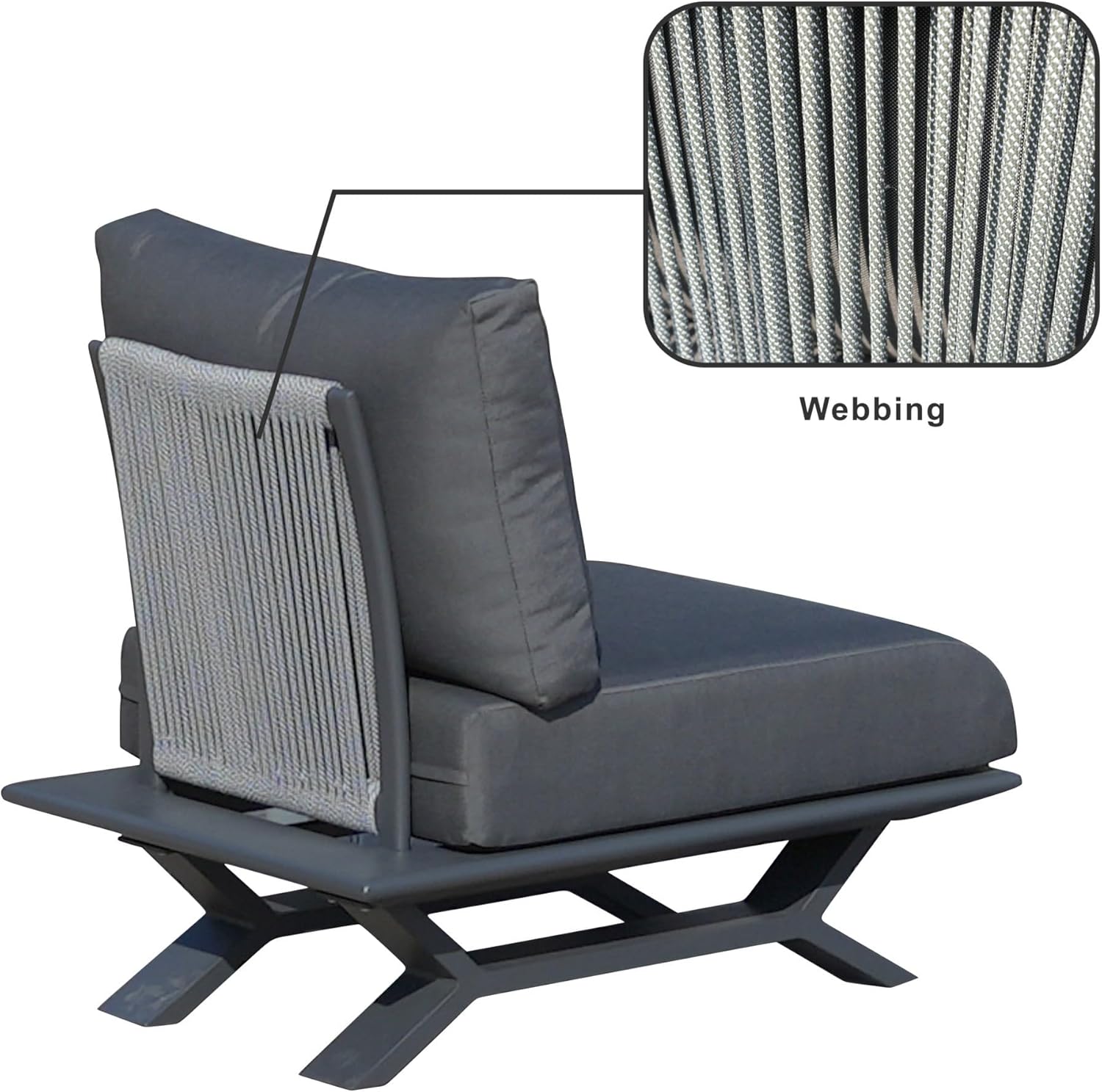 Direct Wicker Patio Gray Aluminum 7-Person Outdoor Seating Group with Fire Pits