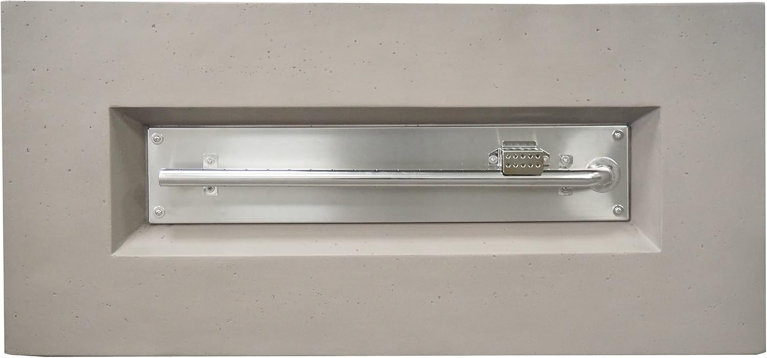 Christopher Knight Home Nicola Outdoor 40 Inch Rectangle Fire Pit, Light Gray