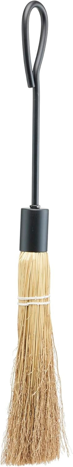 UniFlame 5-Piece Black Wrought Iron Fireplace Tools Set with Ring Handles (F-1187B)