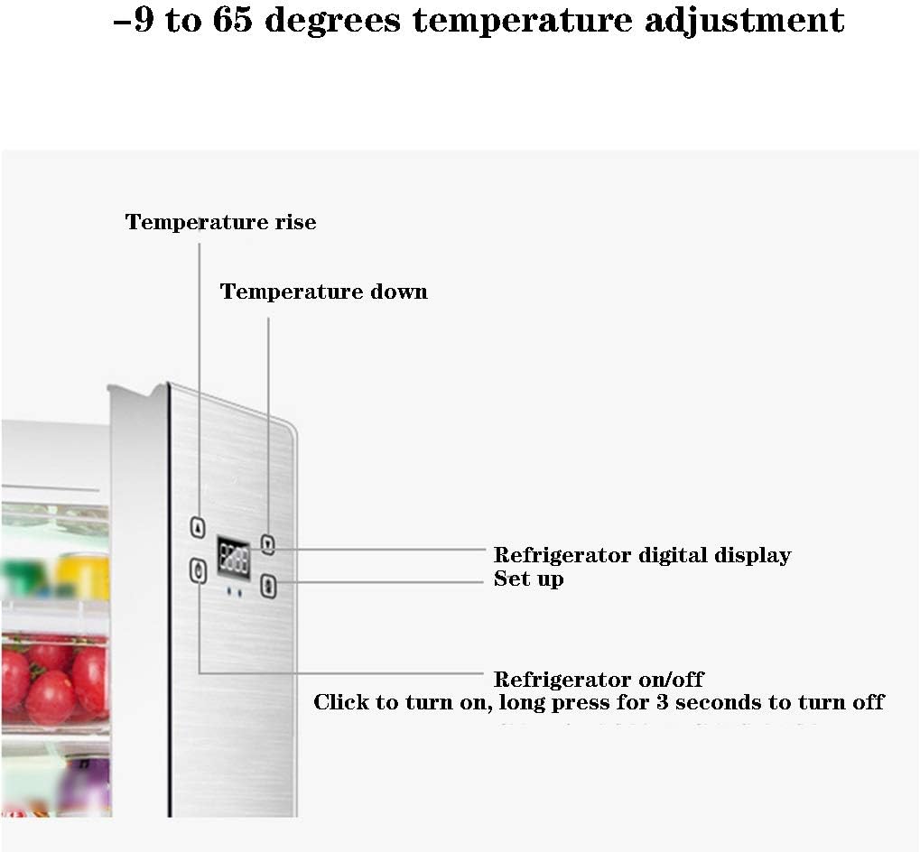 Car Freezer Portable Car Refrigerator,25L Large-Capacity Home Dormitory Two-Door Car Fridge, Car Cooling and Heating Silent Mini Freezer, 68W 12V 220V (Color : Silver, Size : 33 * 44 * 35cm)