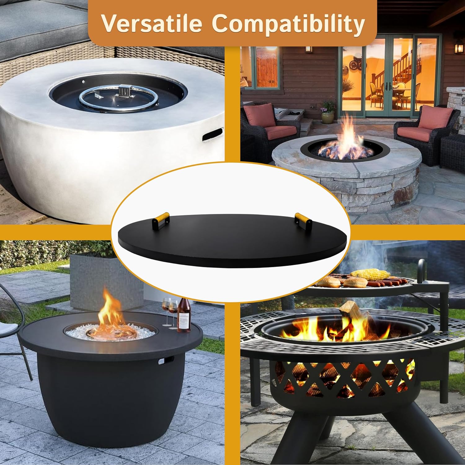 Simond Store Fire Pit Cover Round 38