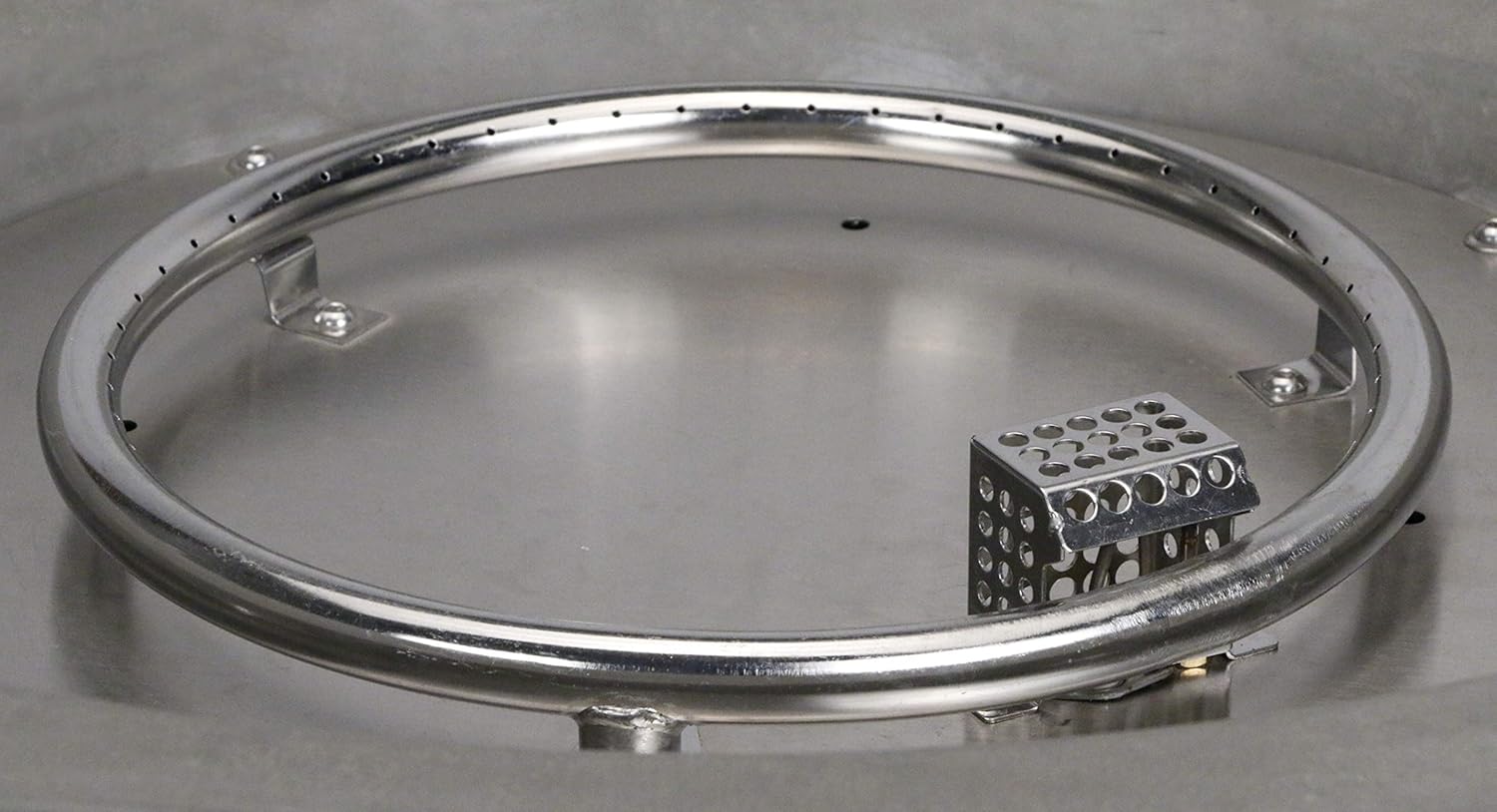 Pyromania Shangri-La Outdoor Concrete Fire Pit Bowl, 41 Inches Round - Propane Model in Slate Gray Color