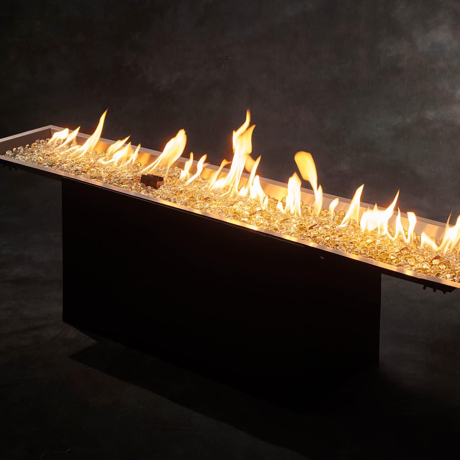 The Outdoor GreatRoom Company Linear Crystal Fire Plus Spark Ignition Fire Pit Burner Kit (CFP1264), 12x64-Inches