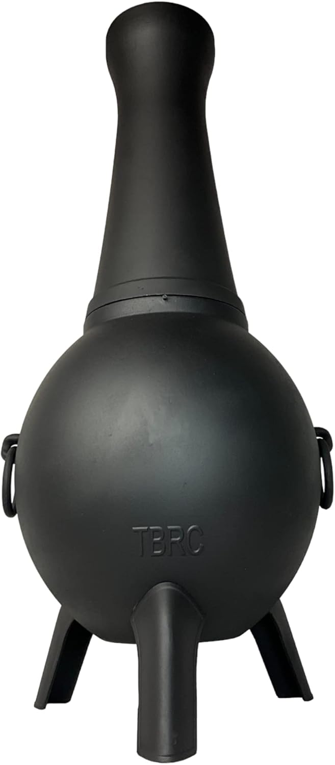 Sun Fire Outdoor Chiminea Fireplace by The Blue Rooster - Cast Aluminum Deck or Patio Firepit 44