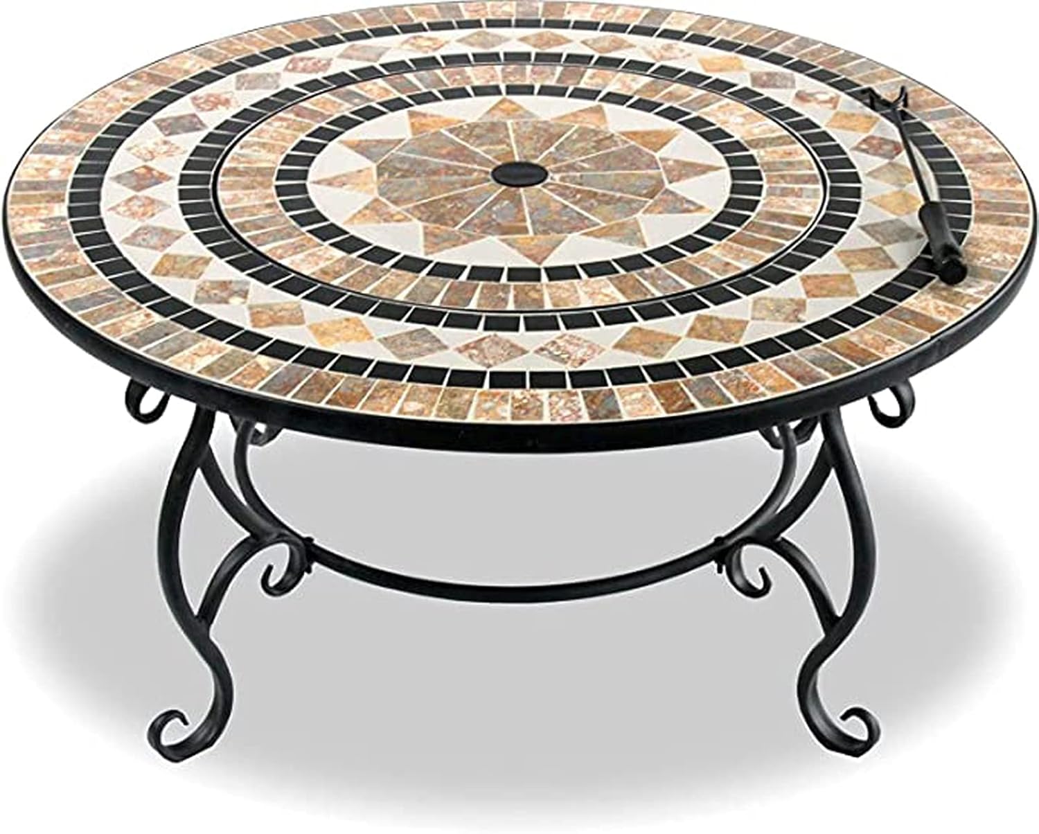 Fire Pit, Garden Heater/Fire Pit/Coffee Table/Barbecue/Ice Bucket - Marble Finish