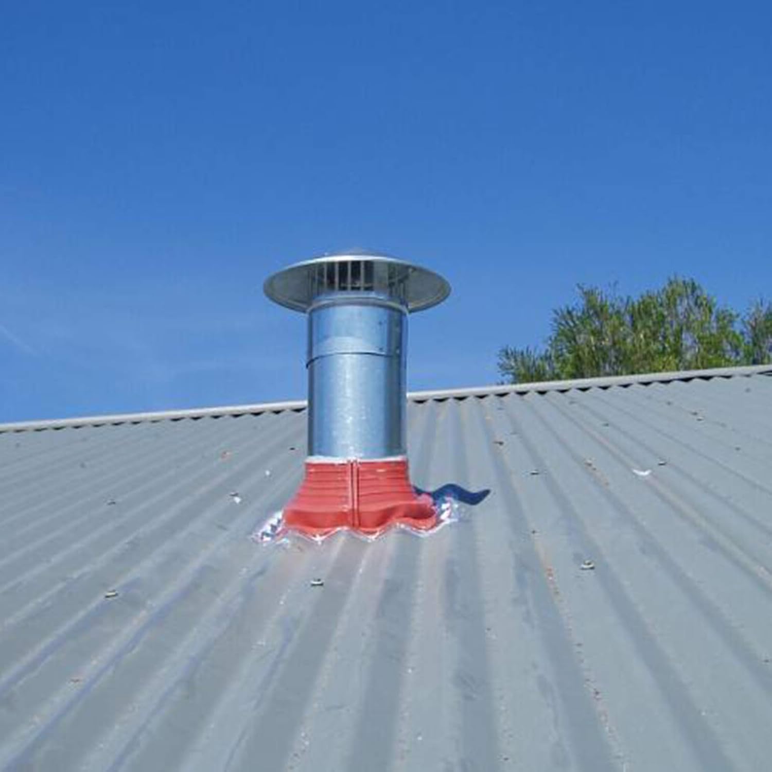 Chimney Cowl Cap, Stainless Steel Roof Smoke Tube Anti Downdraught Bird Guard Top, for All Fuel Types Protector, Rain and Snow Cover Pot, Umbrella Shape (200mm/7.9inch)
